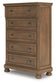 Feddinger  Storage Sleigh Bed With Mirrored Dresser, Chest And Nightstand