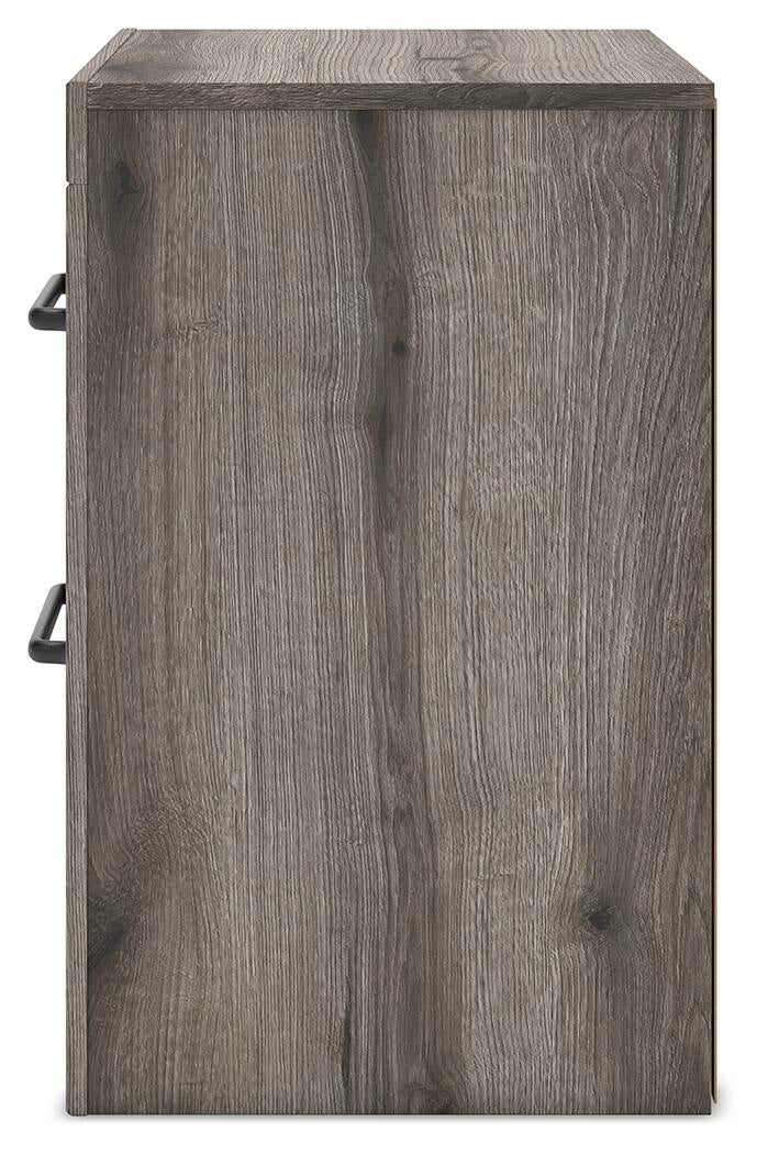 Graystorm  Panel Bed, Dresser, Mirror And Nightstand