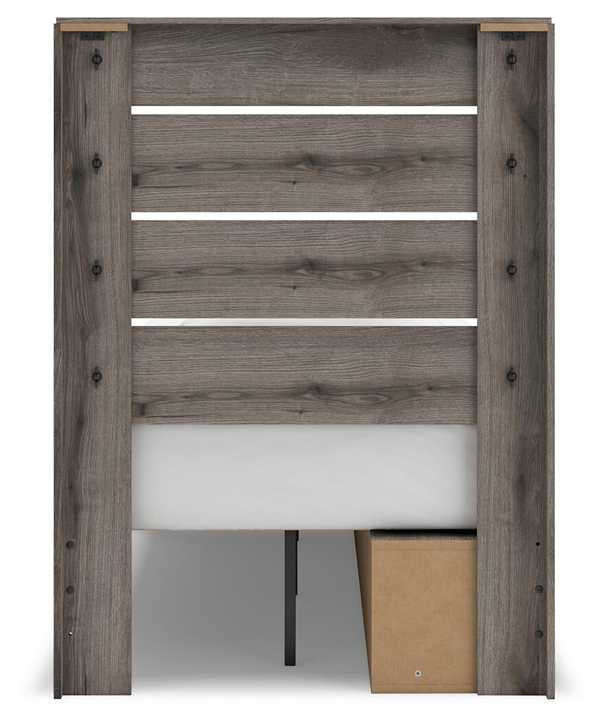 Graystorm  Panel Storage Bed, Dresser, Mirror, Chest And Nightstand