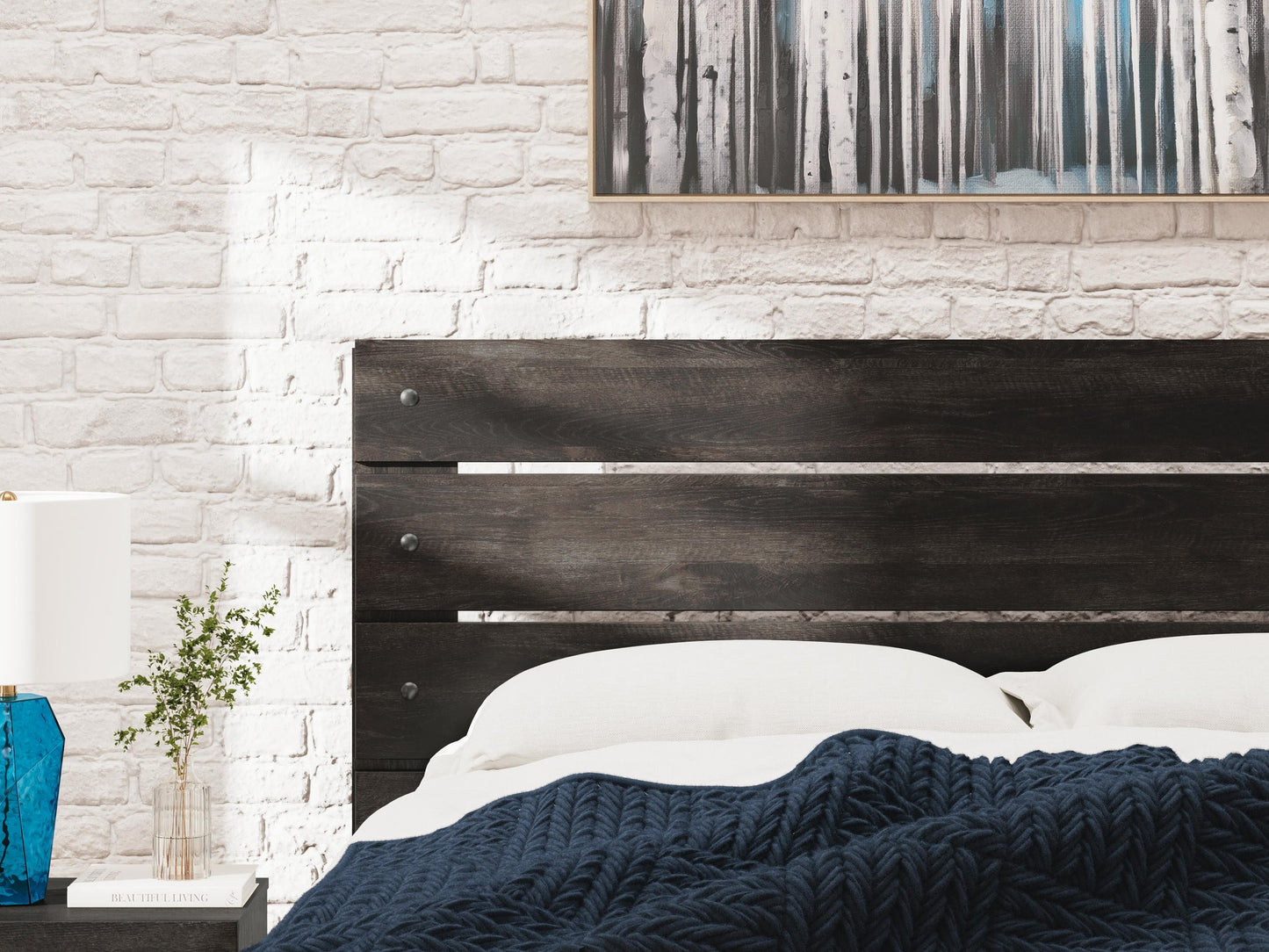 Hollivern  Panel Bed, Dresser, Mirror, Chest And Nightstand