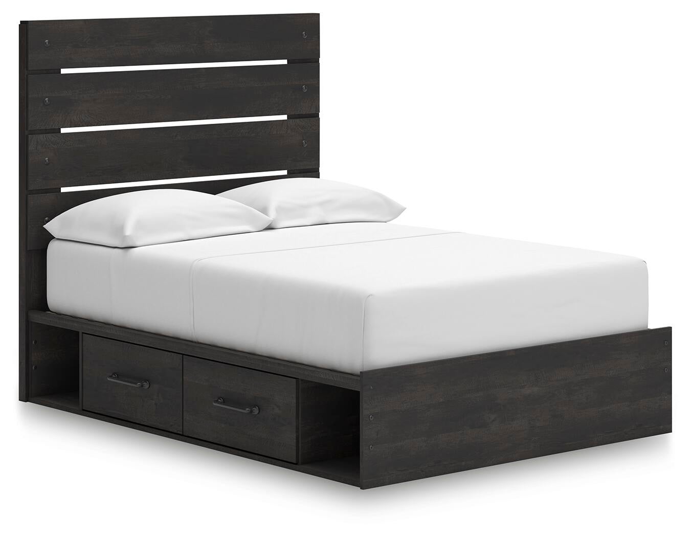 Hollivern  Panel Storage Bed, Dresser And Mirror