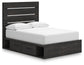 Hollivern  Panel Storage Bed, Dresser And Mirror