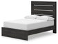 Hollivern  Panel Storage Bed, Dresser And Mirror