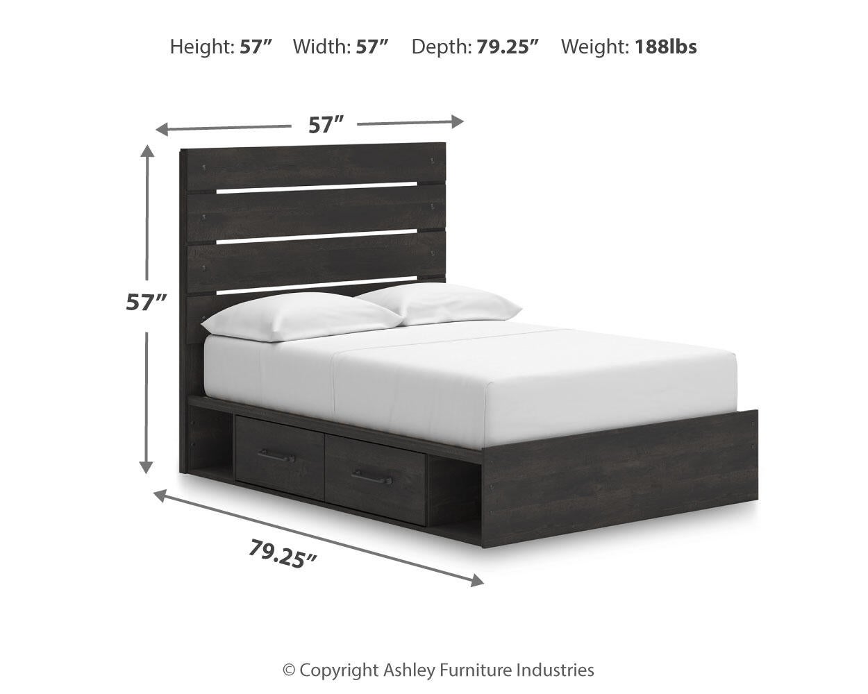 Hollivern  Panel Storage Bed, Dresser And Mirror