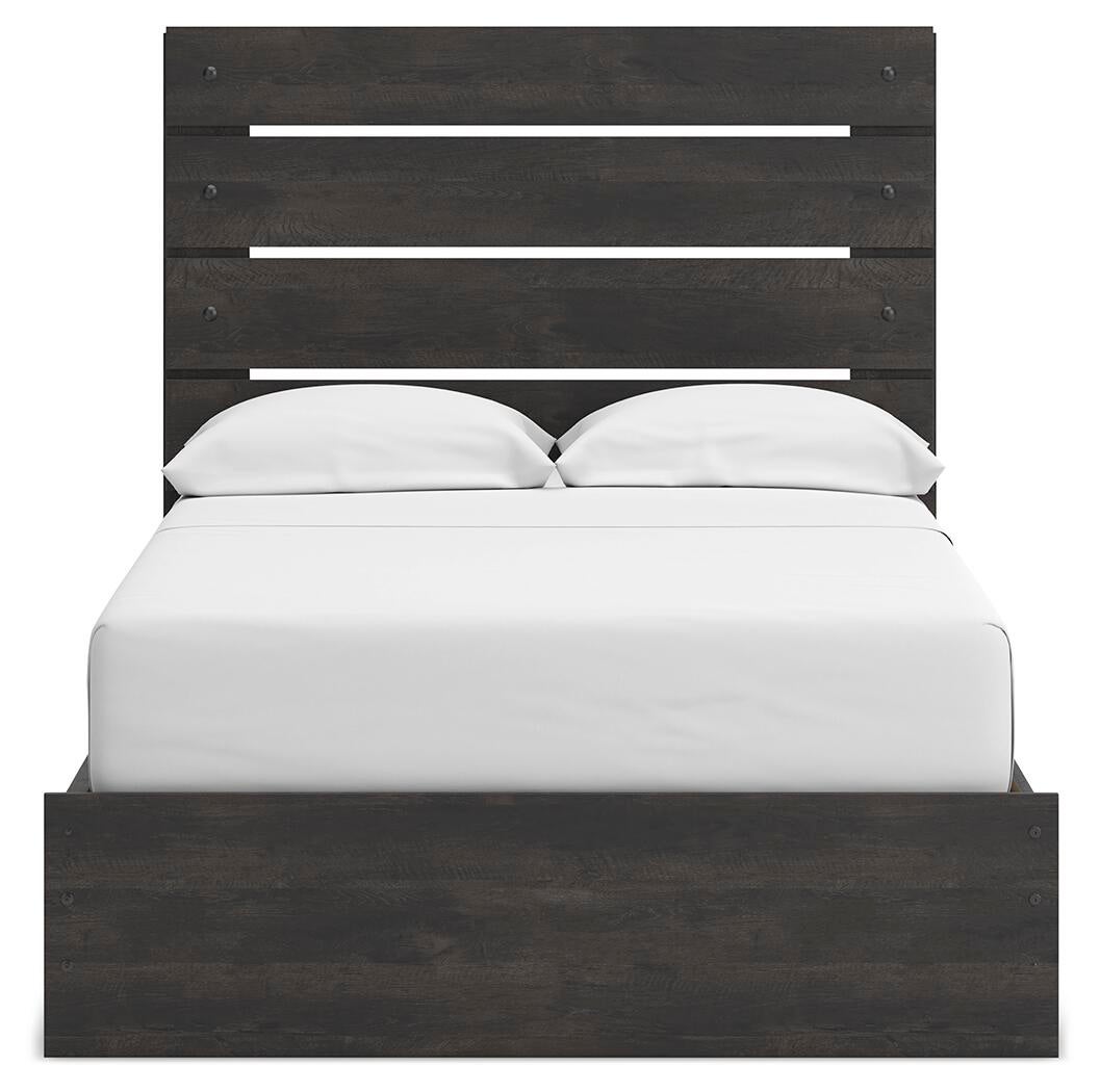 Hollivern  Panel Storage Bed, Dresser, Mirror And Nightstand