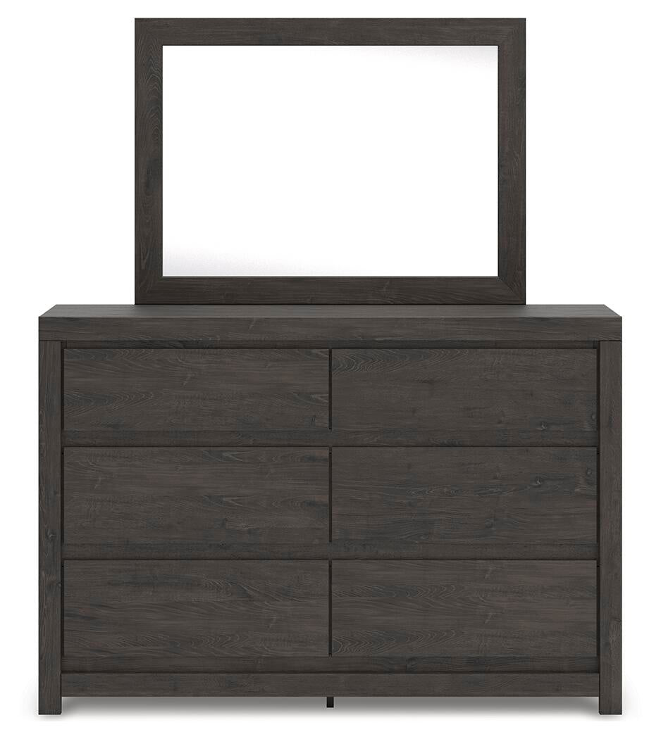 Fraluna  Panel Bed, Dresser And Mirror