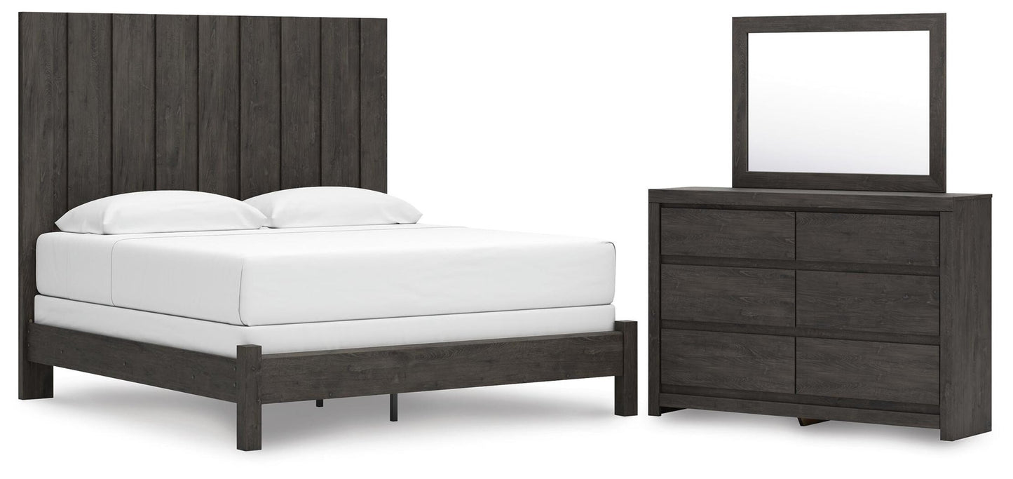 Fraluna  Panel Bed, Dresser And Mirror
