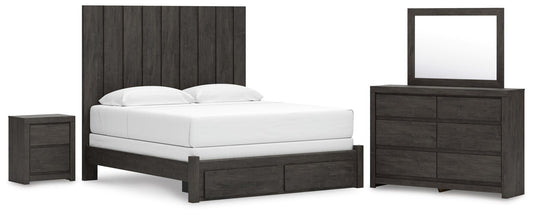 Fraluna  Panel Storage Bed, Dresser, Mirror And Nightstand