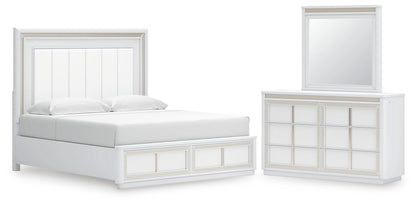 Chalanna  Upholstered Storage Bed, Dresser And Mirror