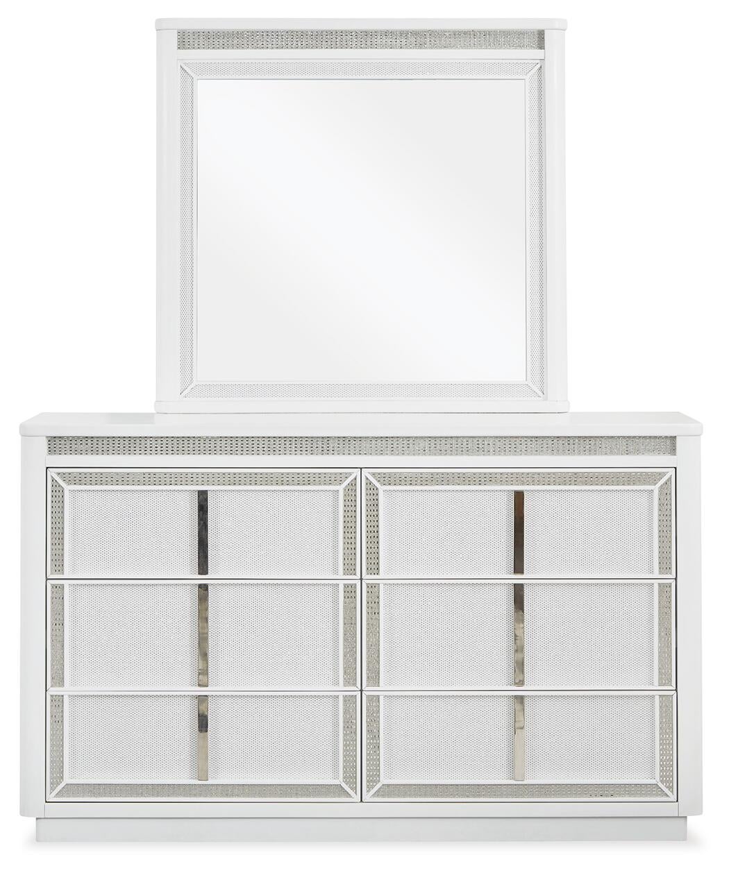 Chalanna  Upholstered Storage Bed, Dresser And Mirror