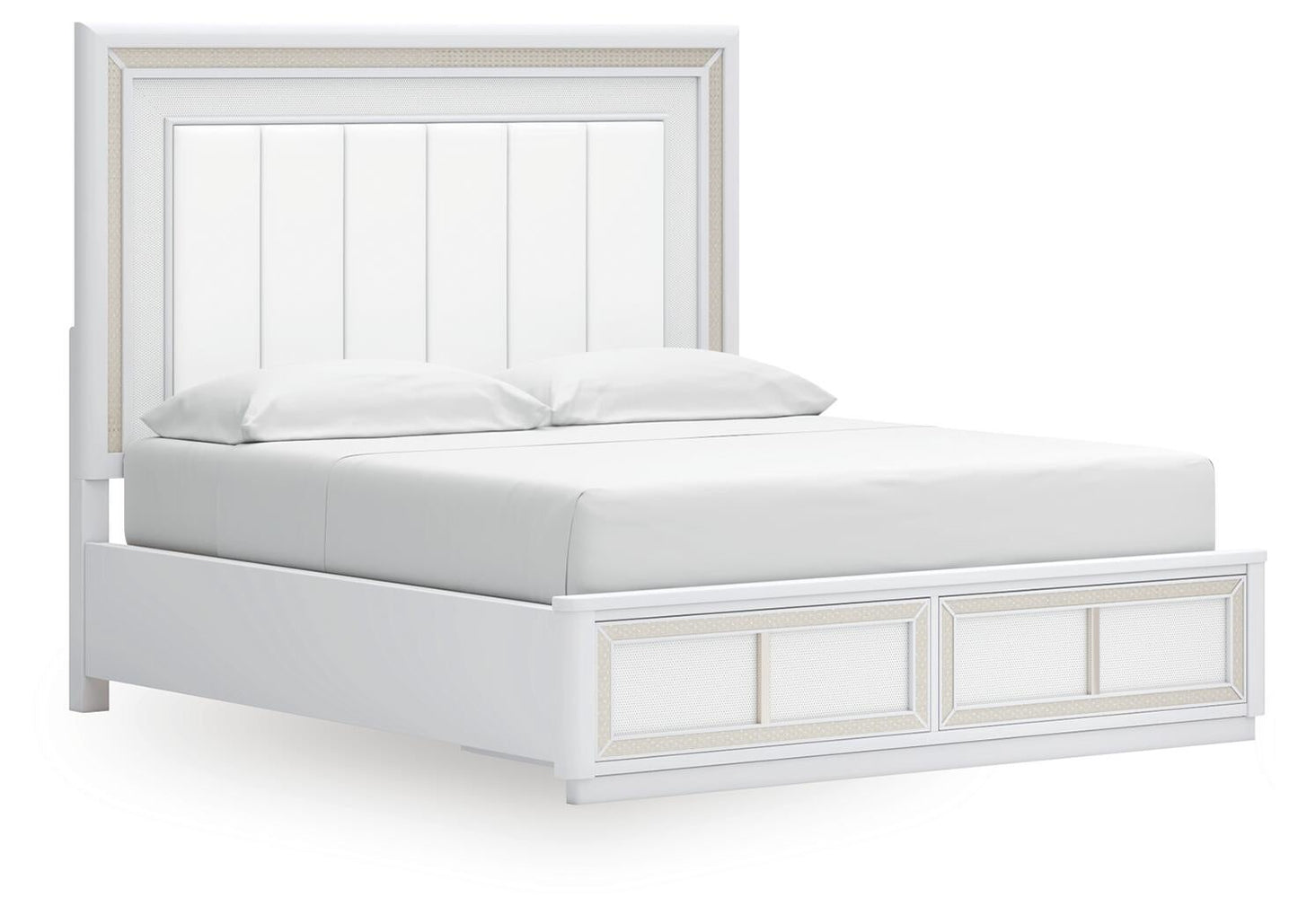Chalanna  Upholstered Storage Bed, Dresser And Mirror