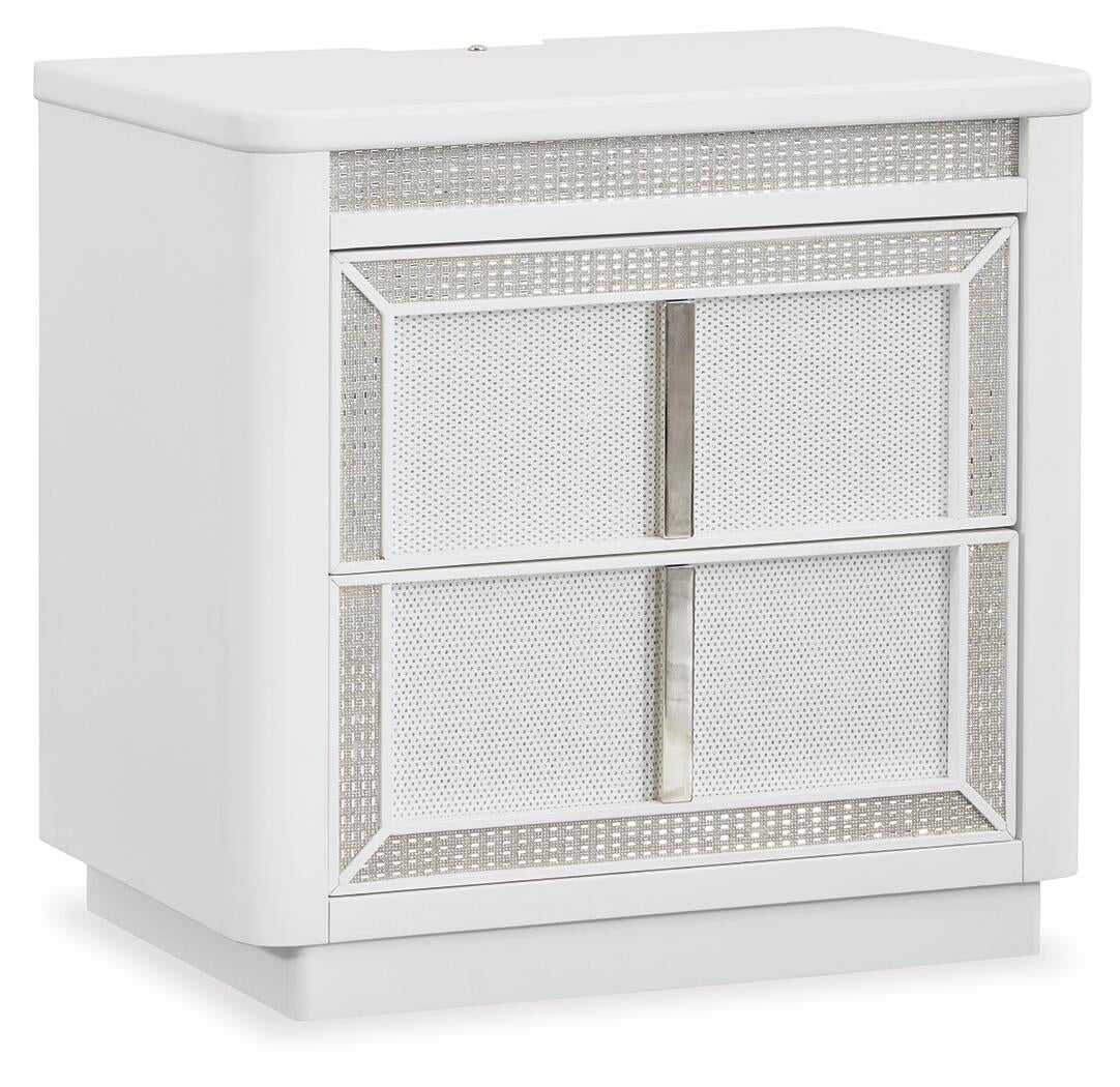 Chalanna California  Upholstered Storage Bed, Dresser, Mirror, Chest And Nightstand