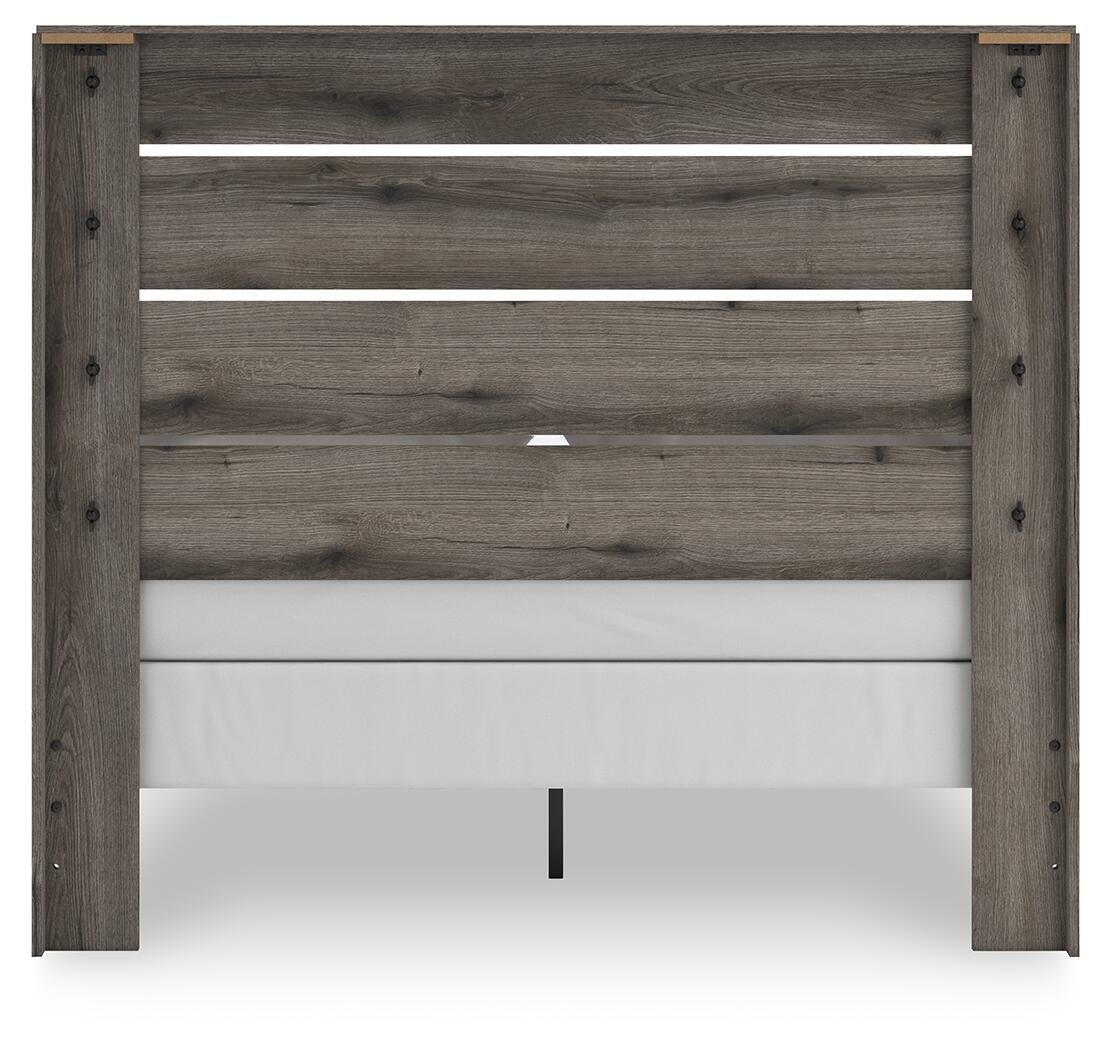 Graystorm  Panel Bed, Dresser And Mirror