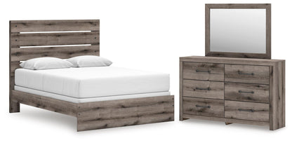 Graystorm  Panel Bed, Dresser And Mirror