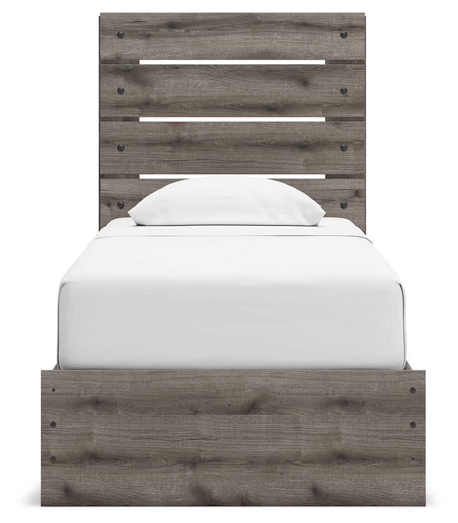 Graystorm  Panel Storage Bed, Dresser And Mirror