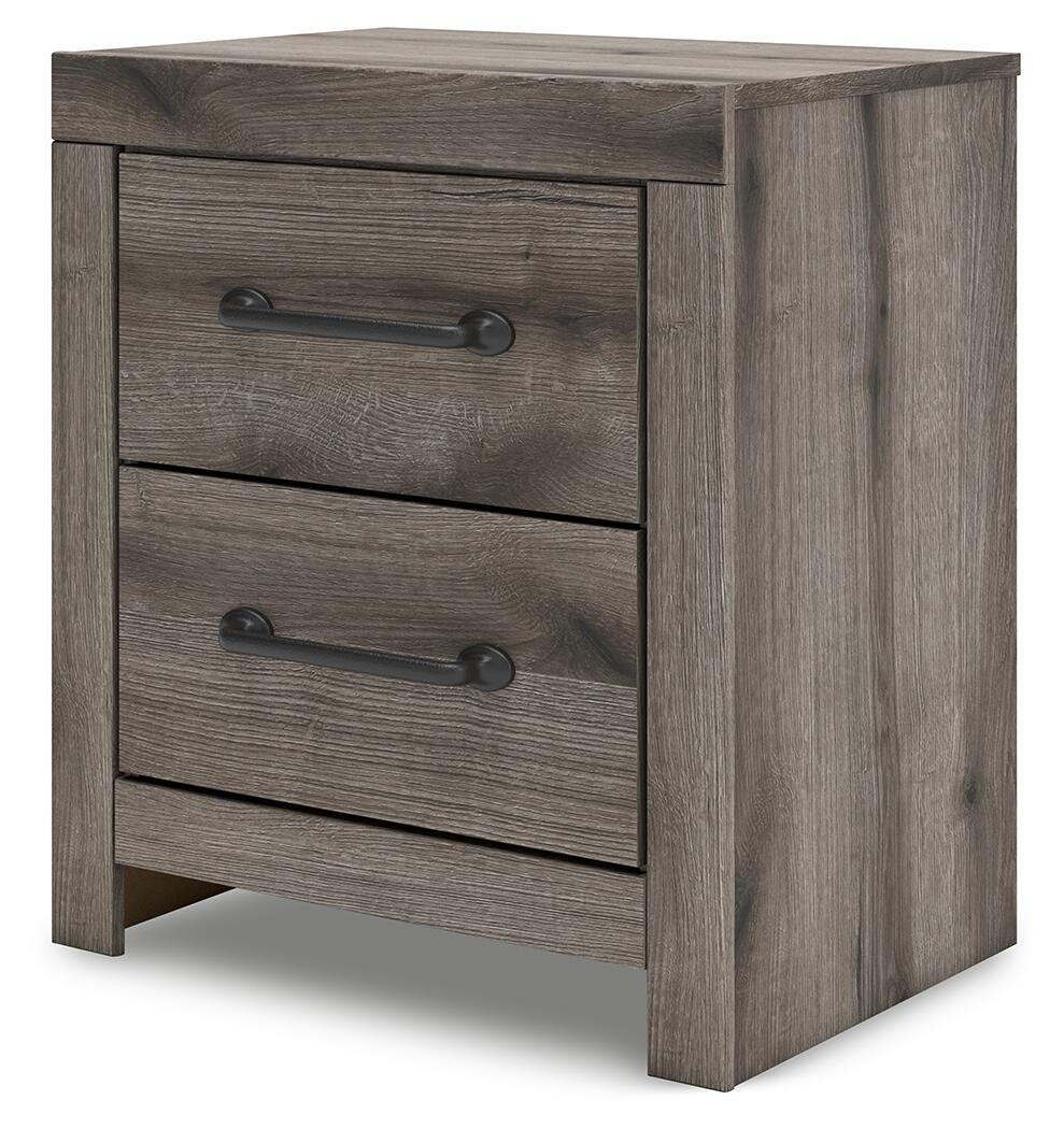 Graystorm  Panel Bed, Dresser, Mirror, Chest And Nightstand
