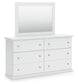 Bostwick Shoals  Panel Bed, Dresser And Mirror