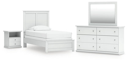 Bostwick Shoals  Panel Bed, Dresser, Mirror And Nightstand