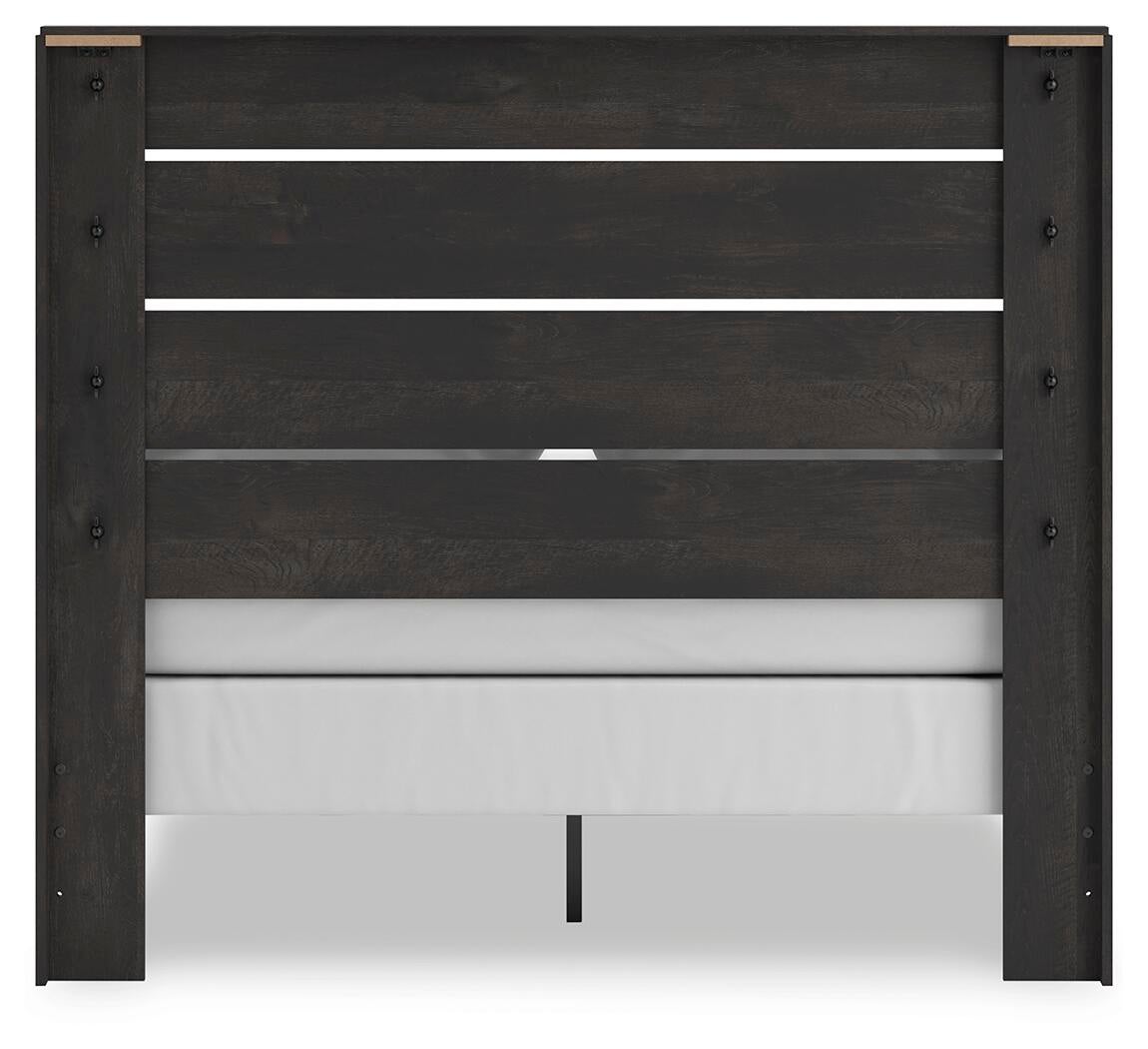 Hollivern  Panel Bed, Dresser, Mirror, Chest And Nightstand