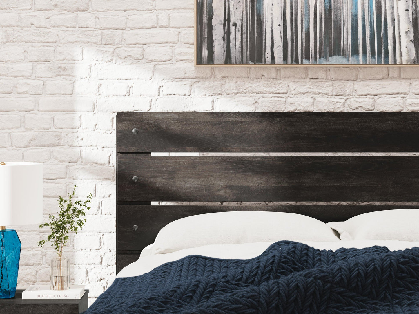 Hollivern  Panel Bed, Dresser, Mirror, Chest And Nightstand