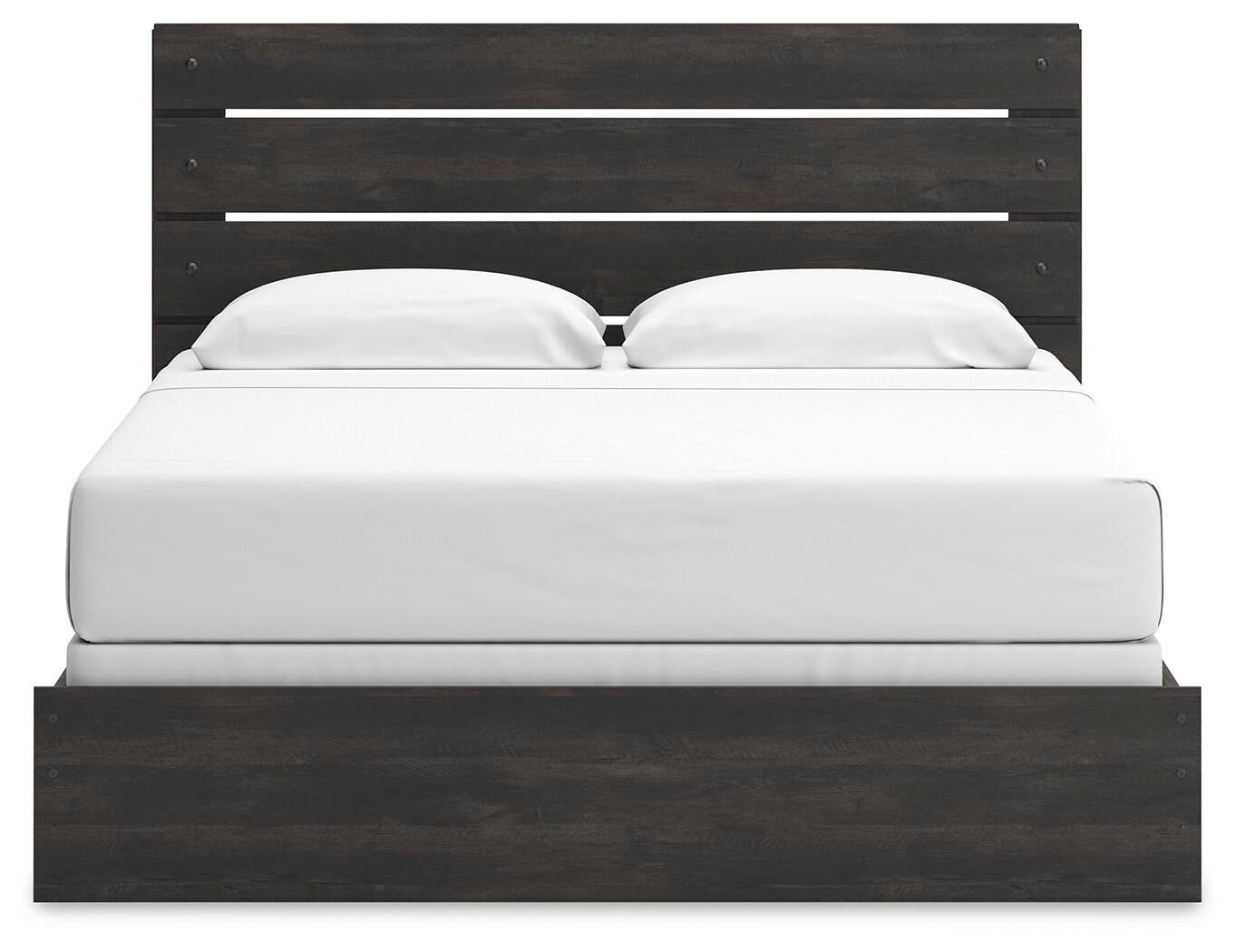 Hollivern  Panel Bed, Dresser, Mirror And Nightstand