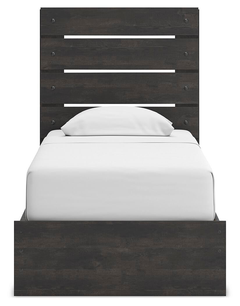 Hollivern  Panel Storage Bed, Dresser And Mirror