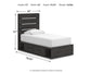 Hollivern  Panel Storage Bed, Dresser And Mirror