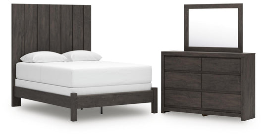 Fraluna  Panel Bed, Dresser And Mirror