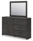 Hollivern  Panel Bed With Storage, Dresser, Mirror, Chest And Nightstand
