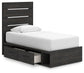 Hollivern  Panel Bed With Storage, Dresser, Mirror, Chest And Nightstand