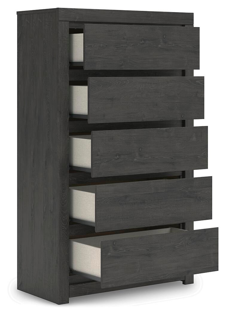 Fraluna  Panel Storage Bed, Dresser, Mirror, Chest And Nightstand