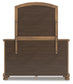 Feddinger  Storage Sleigh Bed With Mirrored Dresser