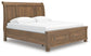 Feddinger  Storage Sleigh Bed With Mirrored Dresser