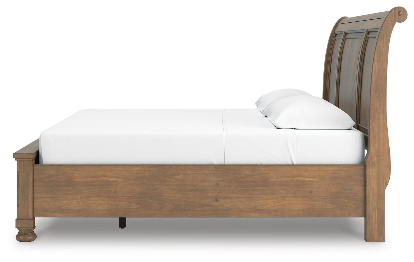 Feddinger  Storage Sleigh Bed With Mirrored Dresser