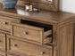 Feddinger  Panel Bed With Mirrored Dresser