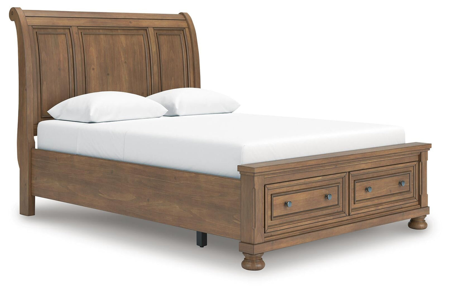 Feddinger  Storage Sleigh Bed With Mirrored Dresser, Chest And Nightstand