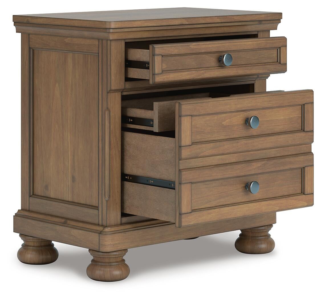 Feddinger  Storage Sleigh Bed With Mirrored Dresser, Chest And Nightstand
