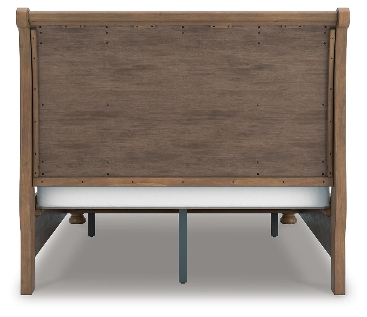 Feddinger  Storage Sleigh Bed With Mirrored Dresser And Nightstand