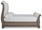 Ardenfield  Upholstered Sleigh Bed, Dresser And Mirror