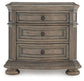Ardenfield  Upholstered Sleigh Bed, Dresser, Mirror And Nightstand