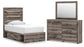 Graystorm  Panel Bed With Storage, Dresser And Mirror