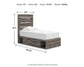 Graystorm  Panel Bed With Storage, Dresser And Mirror