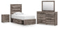 Graystorm  Panel Bed With Storage, Dresser, Mirror And Nightstand