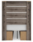 Graystorm  Panel Bed With Storage, Dresser, Mirror And Nightstand
