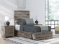 Graystorm  Panel Bed With Storage, Dresser, Mirror And Nightstand