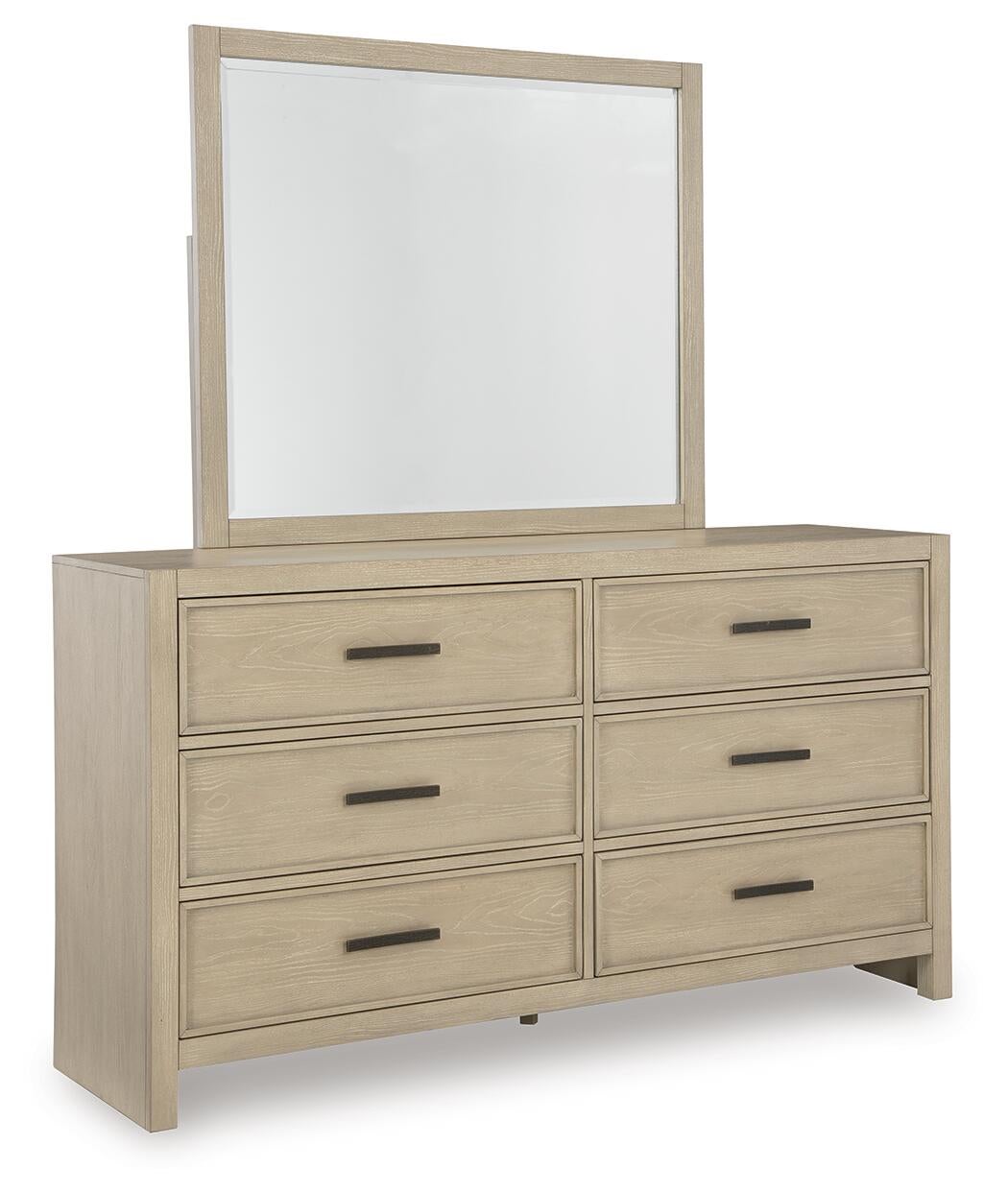 Calmoro California  Bookcase Bed With Mirrored Dresser