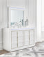 Chalanna  Upholstered Storage Bed, Dresser, Mirror And Nightstand