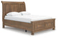 Feddinger  Storage Sleigh Bed With Mirrored Dresser