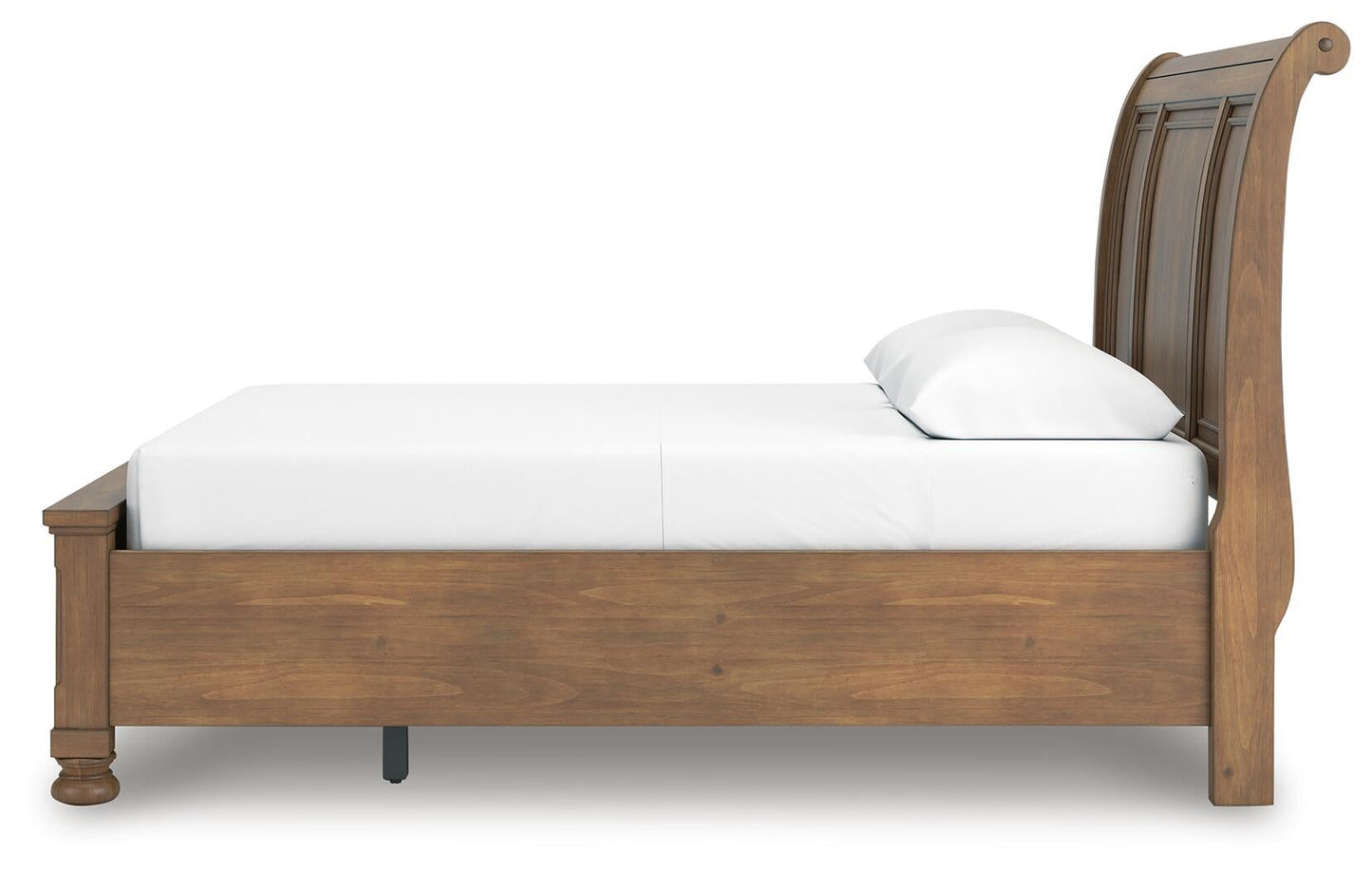 Feddinger  Storage Sleigh Bed With Mirrored Dresser