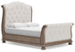 Ardenfield  Upholstered Sleigh Bed, Dresser, Mirror, Chest And Nightstand